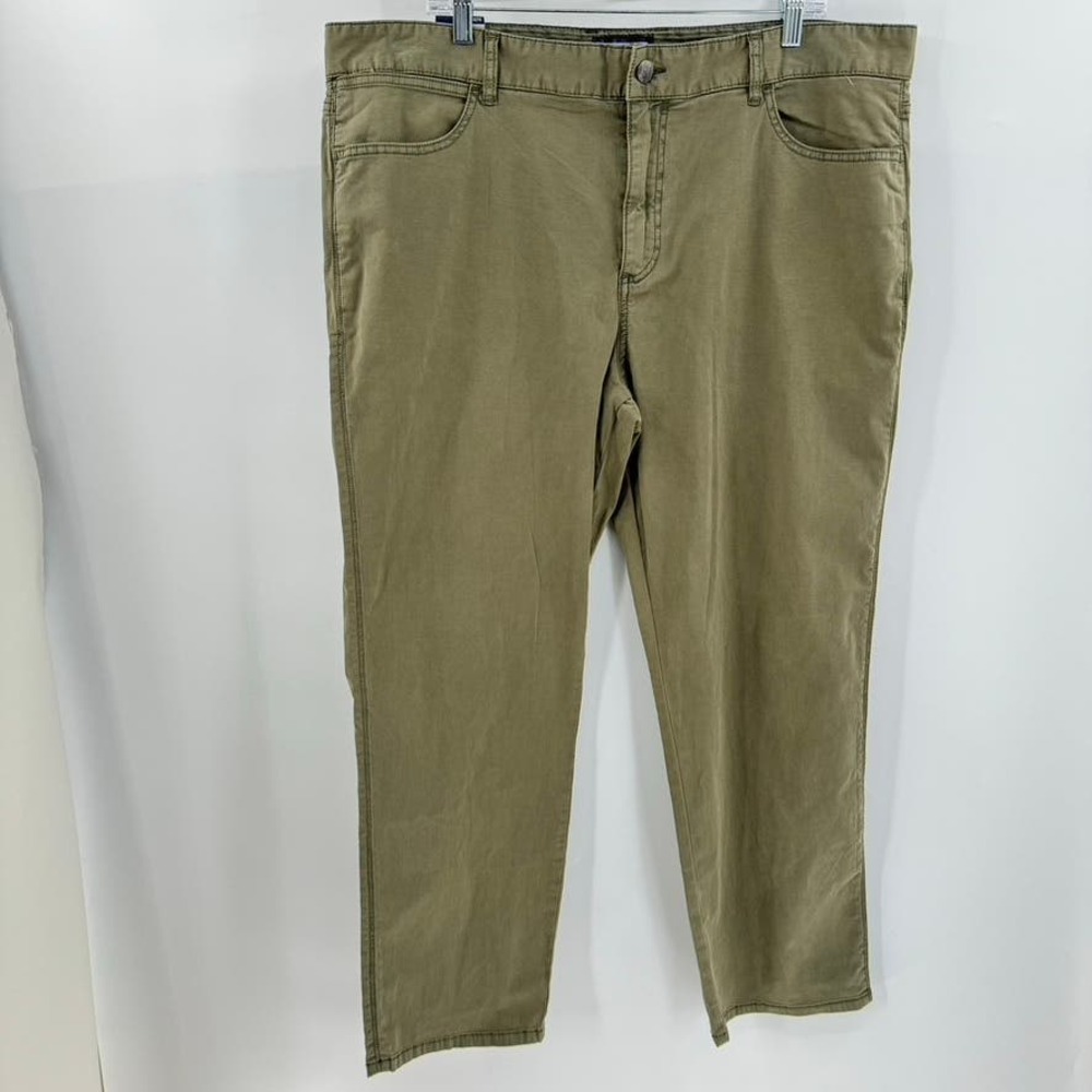 Johnnie-O West Coast Prep Chino Pants Sz 40 X 30 Green Khaki Straight Leg